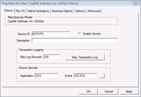 Enterprise Operations EIE - Device Page